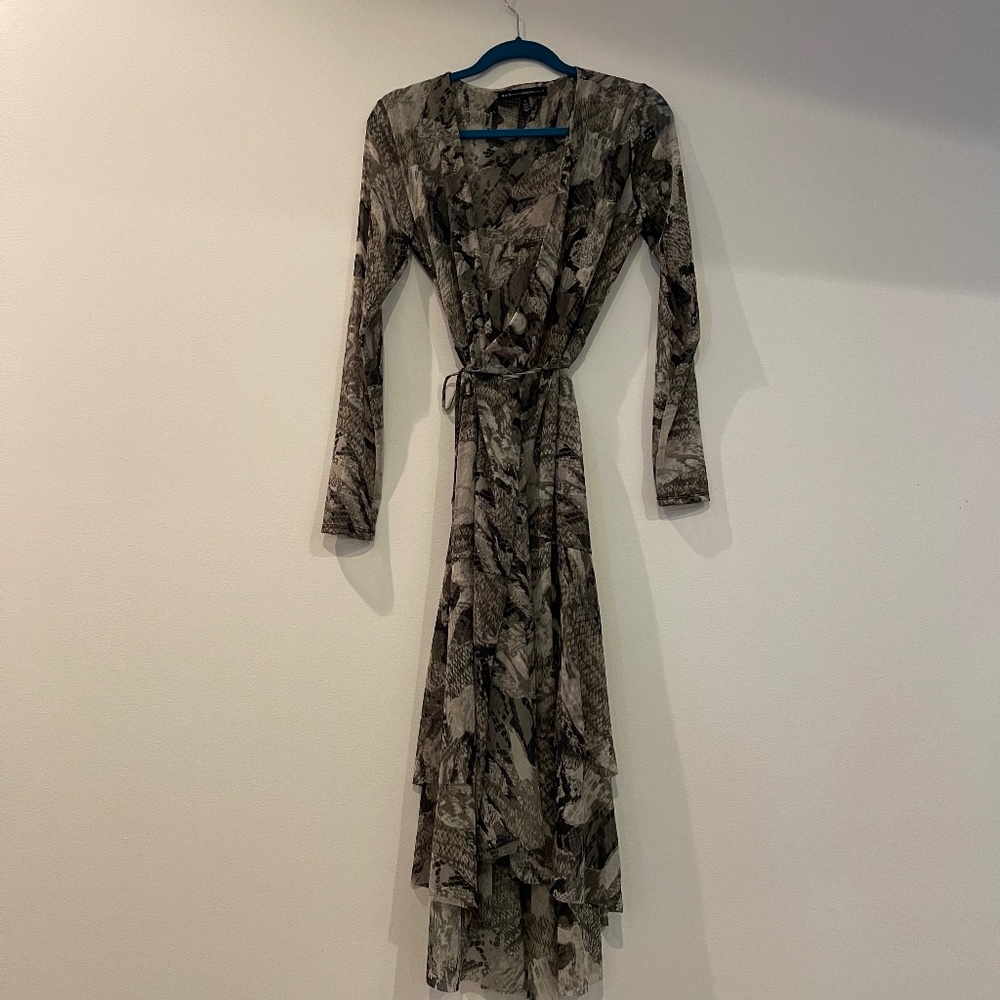 WHBM snake wrap dress
